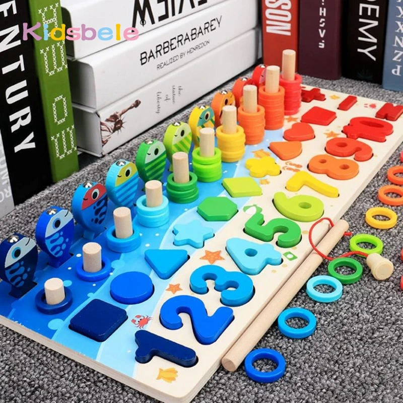 Kids Montessori Math Toys - Educational Wooden Puzzle Set